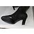 Salvatore Ferragamo Lederstiefel mit Absatz Schwarz Größe 40 - Ansicht 3