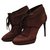 Burberry Ankle Boots Brown Leather  ref.13989