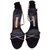 Manolo Blahnik Sandals Black Cloth  ref.14289