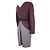 Strickkleid Tara Jarmon Pflaume und Grau Größe 40 - Ansicht 4