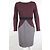 Strickkleid Tara Jarmon Pflaume und Grau Größe 40 - Ansicht 6