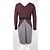 Strickkleid Tara Jarmon Pflaume und Grau Größe 40 - Ansicht 9