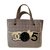 Chanel Handtaschen Grau Leinwand  ref.15107