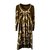Hermès Dresses Khaki Silk  ref.15400
