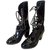 Chanel Boots Black Leather  ref.15473