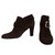 Agnès b. Ankle Boots Chocolate Deerskin  ref.15660