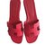 Oran Hermès sandali Rosso Pelle  ref.16064
