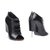 Nissa Lace-Up Screw-Heel Bootie de Givenchy, tamaño 37,5 Negro Cuero  ref.16655