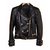Balmain pour H&M Leather biker jacket Black  ref.17092