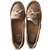 UGG Australia women's Chivon Leather Moccasin Shoes in 'Chestnut' size UK 5.5. Light brown  ref.17190