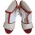 Clarks strips wedge beige and red Cotton  ref.17424
