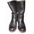 Chanel boots Black Leather  ref.17492