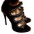 Sandals Versus de Versace Black Leather  ref.17730