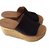 Chloé Wedge mules Black Leather  ref.17770