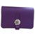 Hermès Purses, wallets, cases Purple Leather  ref.18246