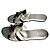 Sandalias planas Hogan Valencia piel negro oro y plata Dorado - vista 2