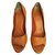 Céline high heels Orange Leather  ref.19070