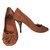 Christian Dior Heels Caramel Leather  ref.19524