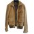 Polo Ralph Lauren Biker style (blouson) Cuir d'agneau Marron clair  ref.19643