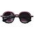 Calvin Klein 1201s gafas de sol extragrandes redondas negras - vista 2