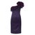 TEMPERLEY LONDON FIESTA ONE SHOULDER SATEEN DRESS Purple Silk  ref.19956