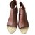 Céline Celine Wedge Sandals in Brown Calfskin Leather  ref.20312
