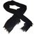 Malo pure  black cashmere scarf  ref.20451