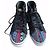 Gorgeous Vans in camoscio imbottito nero e graziose scarpe da ginnastica alte unisex in tessuto multicolor