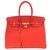 Hermès Birkin 35 Capucina Roja Cuero  ref.20537