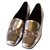 Gucci Flats Silvery Leather  ref.20654