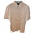 Roberto cavalli class full button polo shirt nwt Beige Cotton  ref.20983