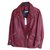 Roseanna Biker jacket Dark red Leather  ref.21551