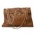 Fendi Chain Shoulder Bag Brown Leather  ref.21671