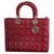 Dior Handtasche Rot Lackleder  ref.21948