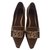 Louis Vuitton Flats Bronze Leather  ref.22013