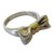 Tiffany & Co Silver and gold bow ring Silvery  ref.22069