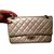 Chanel Handbags Silvery Leather  ref.22225