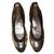 Chanel BALLET FLATS Golden Leather  ref.22488