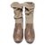 Robert Clergerie Boots Taupe Leather Deerskin  ref.22587