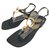 Yves Saint Laurent sandali Nero Pelle verniciata  ref.23204