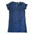 Claudie Pierlot Dress Blue Linen  ref.23309