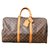 Keepall Louis Vuitton Bolsa de viaje Castaño Lienzo  ref.23659