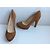 Décolleté Paco Gil in Nubuck Caramello - vista 5