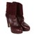 Louis Vuitton Art deco burgundy boots Leather  ref.24377