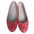 Chanel Zapatillas de ballet Rosa Cuero  ref.24443