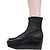 Stivali con zeppa Rick Owens in pelle d'agnello nera Nero - vista 11