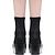 Stivali con zeppa Rick Owens in pelle d'agnello nera Nero - vista 13