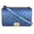 Chanel Boy Blue Perforated Quilted Flap Leather  ref.24803