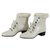 Chanel Ankle Boots White Synthetic  ref.25144