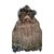 Rizal rabbit knitted poncho Light brown Fur  ref.25294